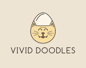 Cat Egg Head logo design