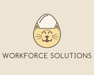 Cat Egg Head logo design