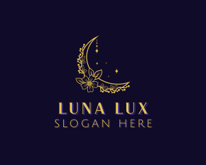 Floral Moon Jewelry logo design