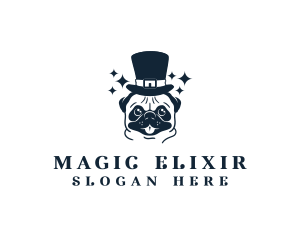 Magic Pug Hat logo design