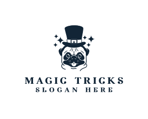 Magic Pug Hat logo design