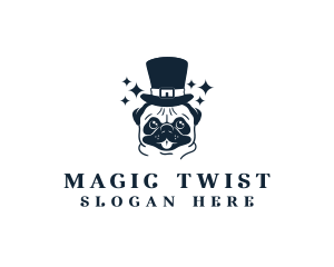 Magic Pug Hat logo design