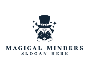 Magic Pug Hat logo design