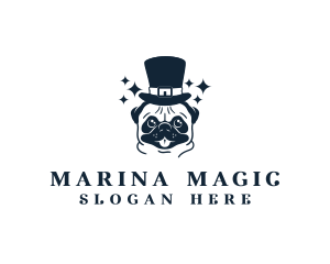 Magic Pug Hat logo design