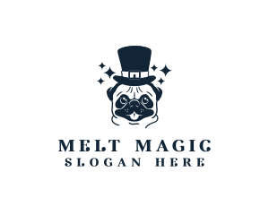 Magic Pug Hat logo design