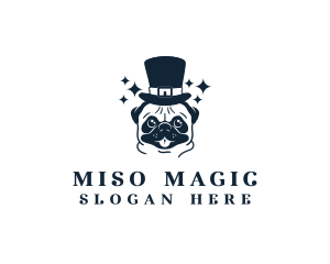 Magic Pug Hat logo design