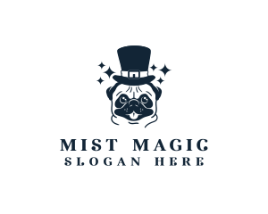 Magic Pug Hat logo design