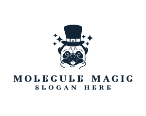 Magic Pug Hat logo design