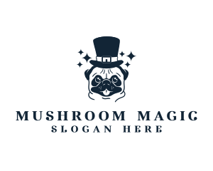 Magic Pug Hat logo design