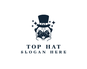 Magic Pug Hat logo design