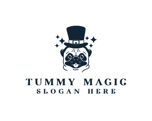 Magic Pug Hat logo design