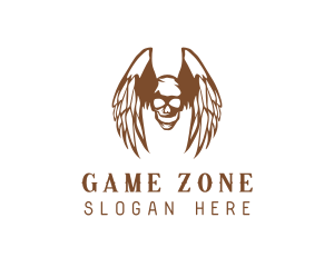Gaming Skull Wing logo design