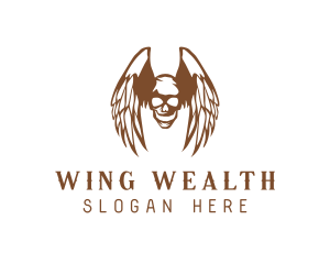 Gaming Skull Wing logo design