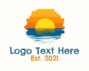 Beach Sunset Painting  logo