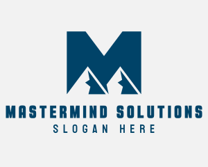 Mountain Peak Letter M logo design