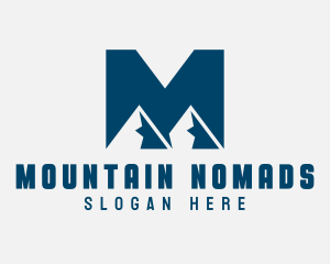 Mountain Peak Letter M logo design