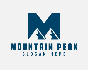 Mountain Peak Letter M logo design