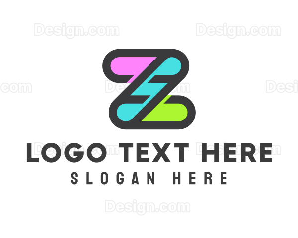 Colorful Tech Letter Z Logo