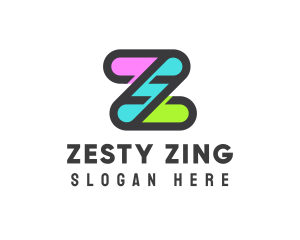 Colorful Tech Letter Z logo design