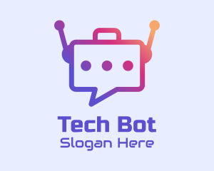 Message Bot Tech  logo design