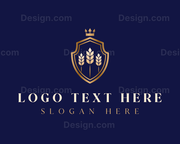 Luxury Wheat Crown Logo