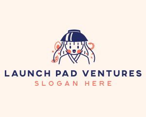 Pad Thai Noodle Lady logo design