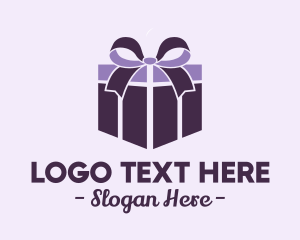 Purple Gift Present logo design