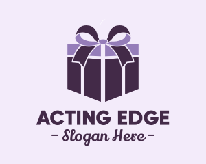 Purple Gift Present logo design