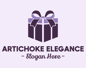 Purple Gift Present logo design