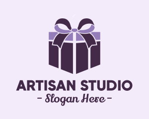 Purple Gift Present logo design