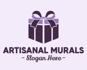 Purple Gift Present logo design