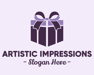 Purple Gift Present logo design