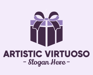 Purple Gift Present logo design