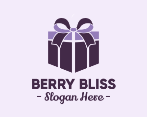 Purple Gift Present logo design