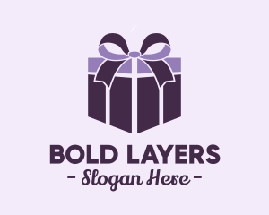 Purple Gift Present logo design