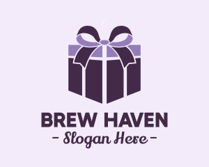 Purple Gift Present logo design