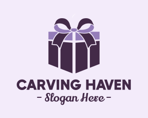 Purple Gift Present logo design