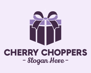 Purple Gift Present logo design