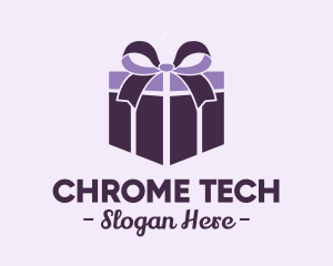 Purple Gift Present logo design