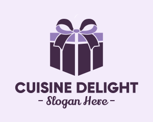 Purple Gift Present logo design