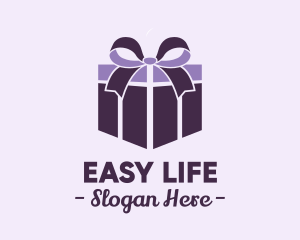 Purple Gift Present logo design