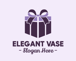 Purple Gift Present logo design