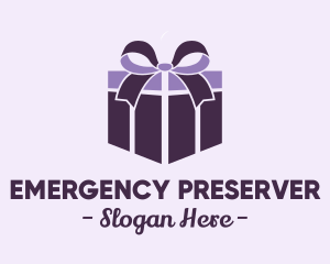 Purple Gift Present logo design