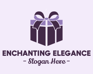 Purple Gift Present logo design