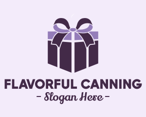 Purple Gift Present logo design