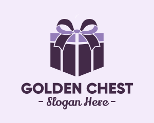 Purple Gift Present logo design