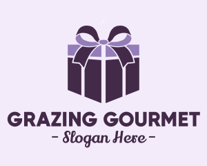 Purple Gift Present logo design