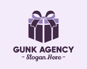 Purple Gift Present logo design