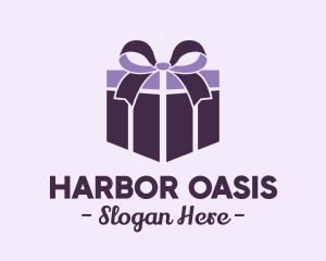 Purple Gift Present logo design