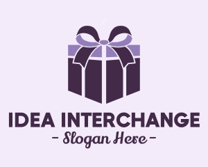 Purple Gift Present logo design